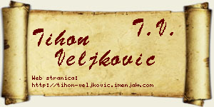Tihon Veljković vizit kartica